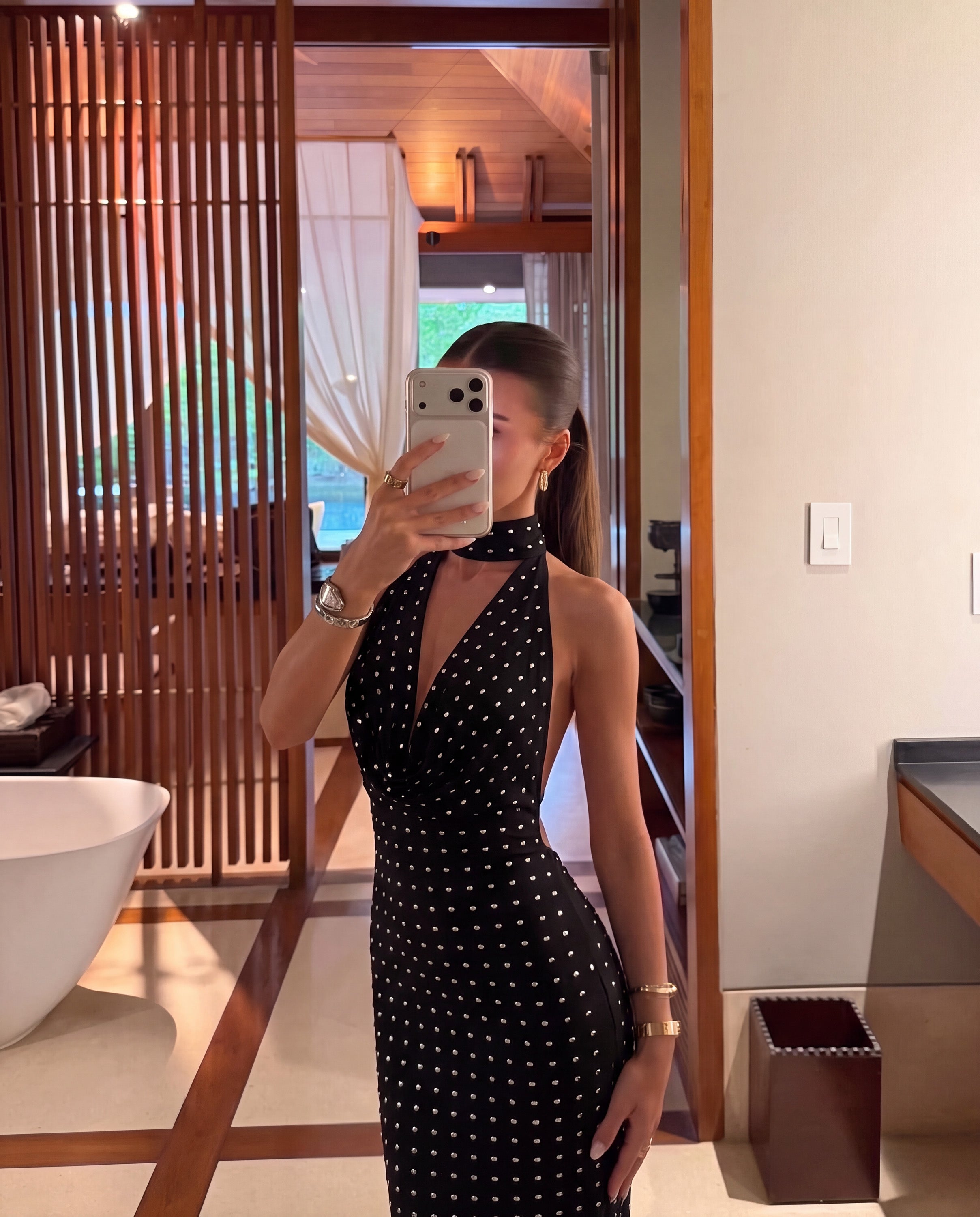 OBSESSED WITH ME MAXI DRESS IN BLACK