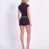 SILENT THREAT SHORTS IN BLACK