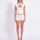SILENT THREAT SHORTS IN OFF-WHITE