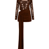 HIGH VOLTAGE DRESS BROWN