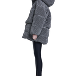 Khela siyah dik yaka uzun kol fitted bodysuit